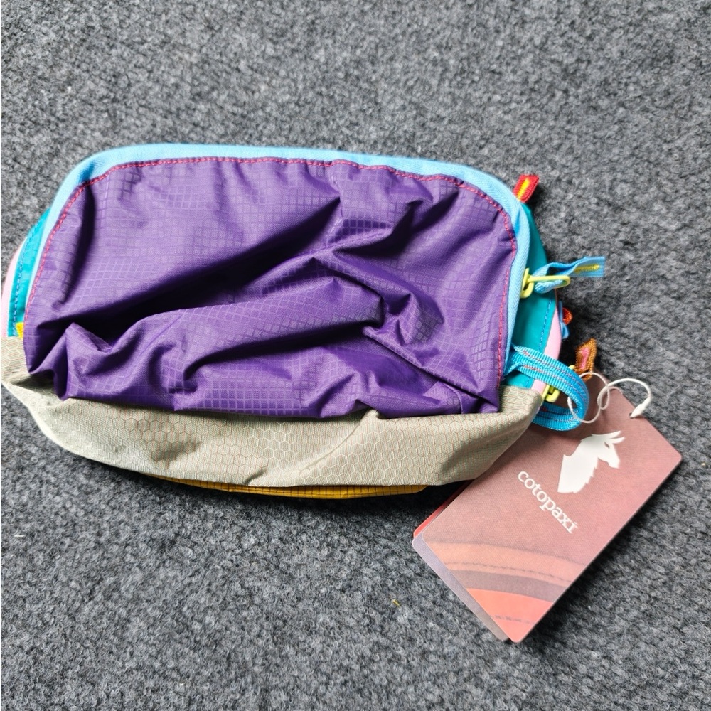 Cotopaxi Yellow Ripstop Organizer Pouch with Pink Trim - Picture 2 of 3